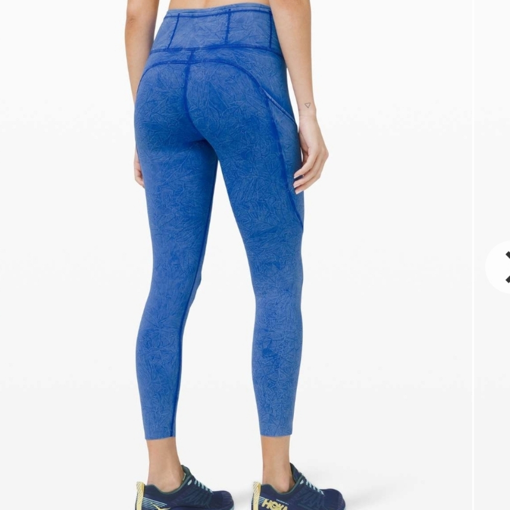 lululemon athletica Blue High-Rise Patterned Leggings